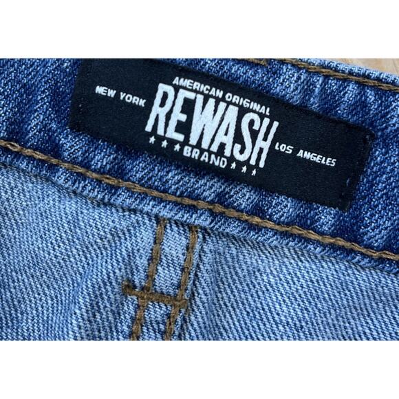 Rewash Women's Denim Skirt Ripped Distressed Cut-Off Raw Hem Cotton Sz. 2/25 - Picture 3 of 5